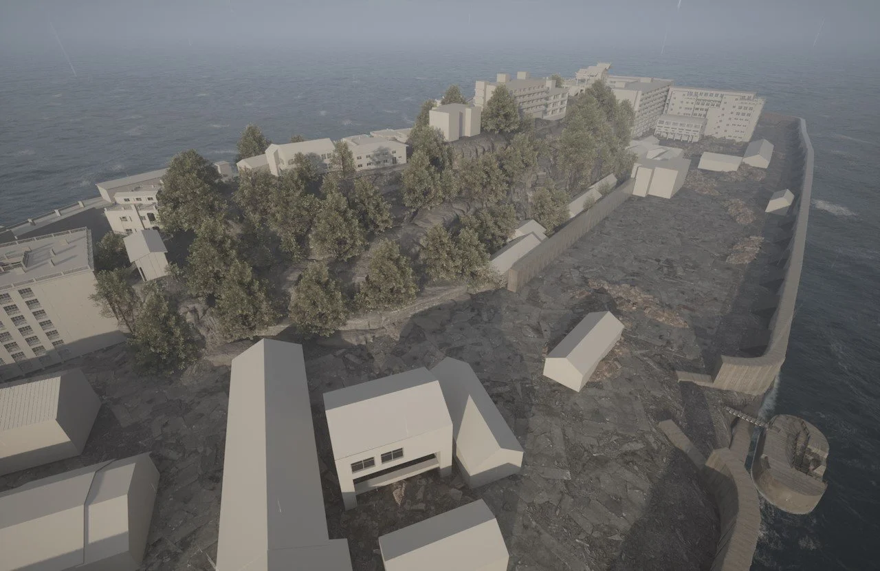 Hashima XR rendering