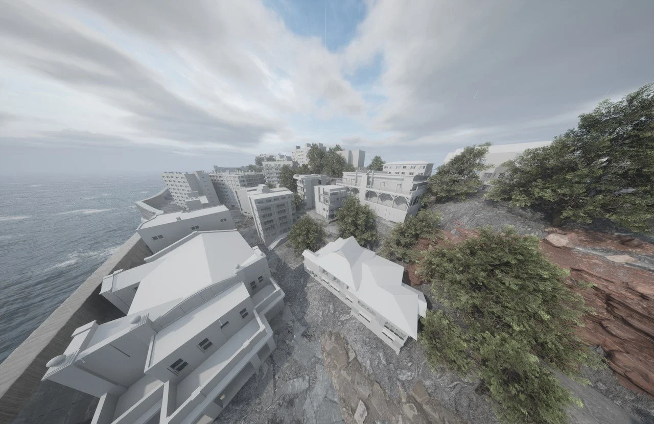 Hashima XR rendering
