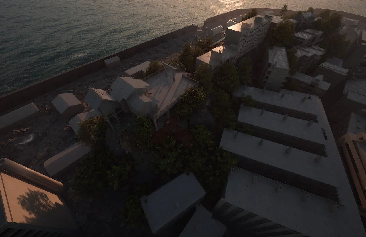 Hashima XR rendering