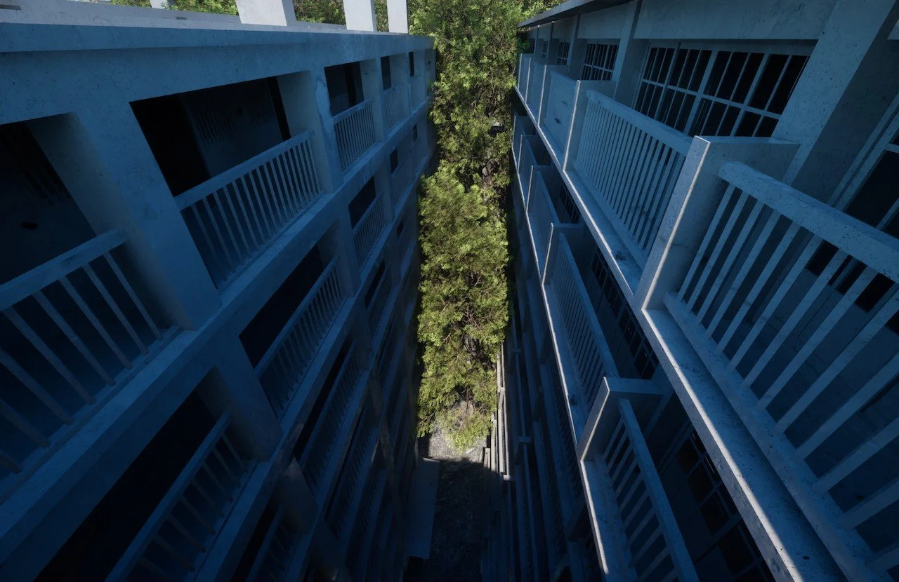 Hashima XR rendering